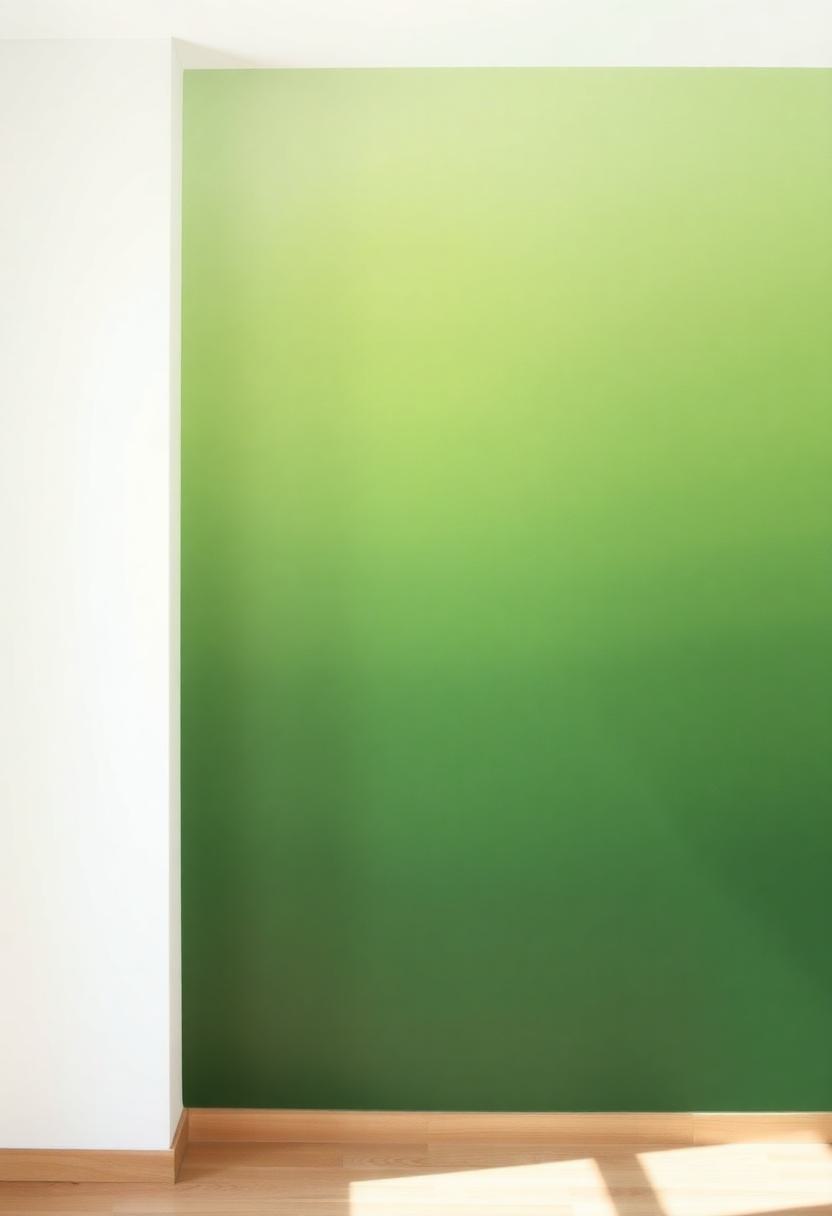 Green Home Decor Ideas for St. Patrick's Day: Paint a Green Ombre Effect