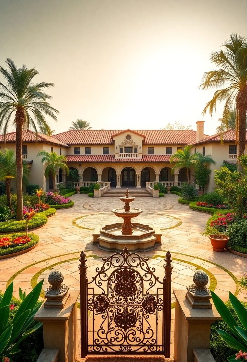 Old Spanish Style Home Ideas: Majestic Estates With Lush Landscaping