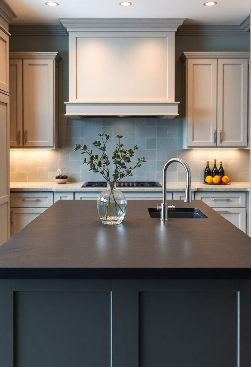 Kitchen Countertops Decor Ideas: Slate Splendor