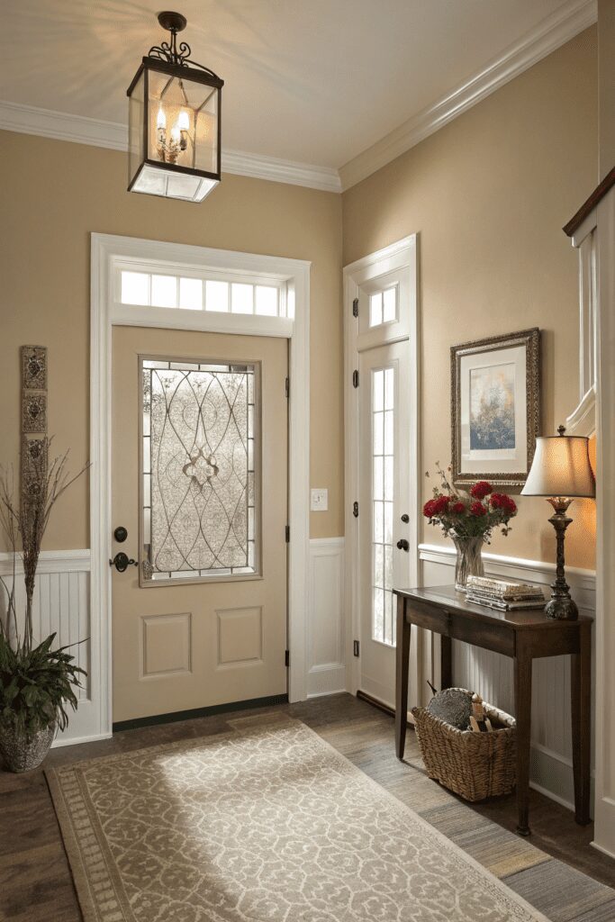 10+ Accessible Beige Designs to Transform Your Home! 1 Sherwin Williams Accessible Beige Ideas: 1. A Warm and Welcoming Entryway