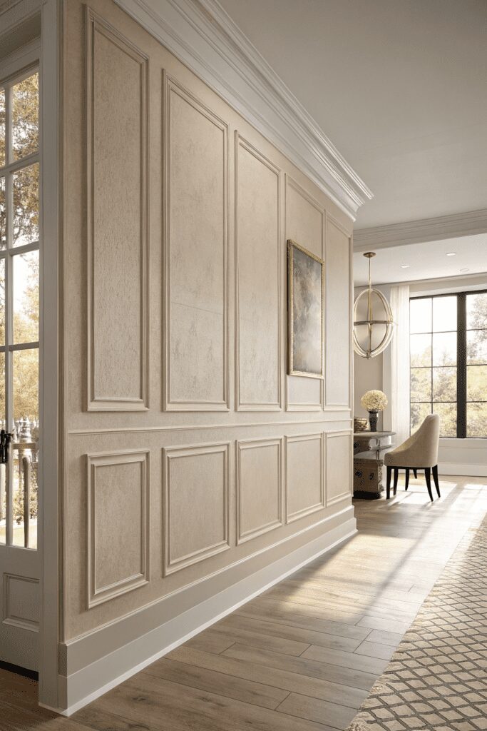 15+ Sherwin Williams Alabaster: Perfect Paint for Room! 1 Sherwin Williams Alabaster Ideas: 1. Alabaster Accent Wall with Textured Paneling