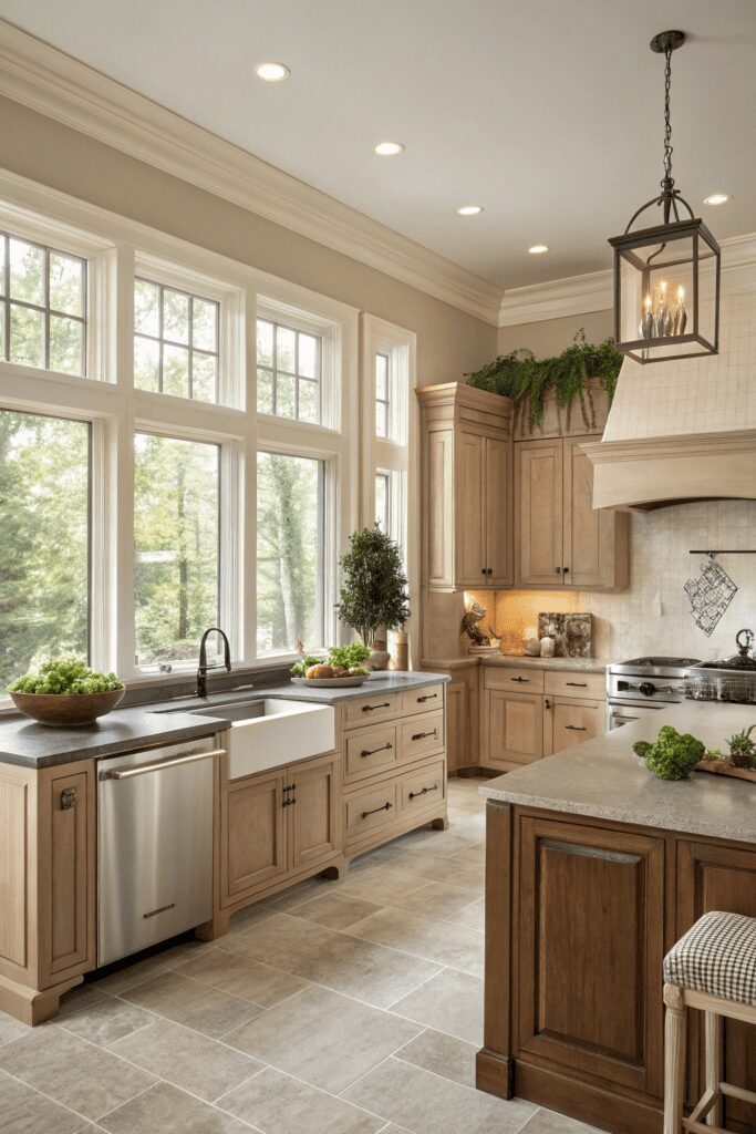 10+ Accessible Beige Designs to Transform Your Home! 6 Sherwin Williams Accessible Beige Ideas: 6. Transitional Kitchen with Timeless Appeal