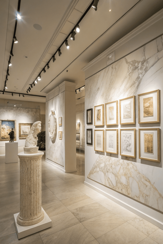 Sherwin Williams Alabaster Ideas: 5. Alabaster as a Backdrop for Art and Gallery Walls