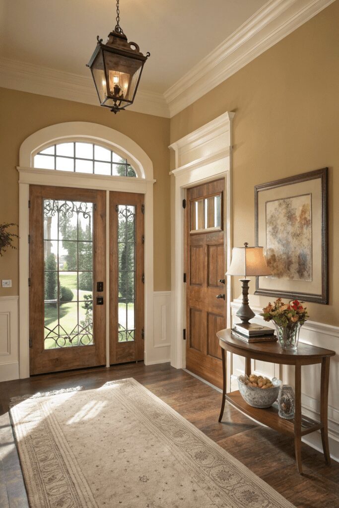10+ Accessible Beige Designs to Transform Your Home! 7 Sherwin Williams Accessible Beige Ideas: 7. A Warm and Welcoming Entryway