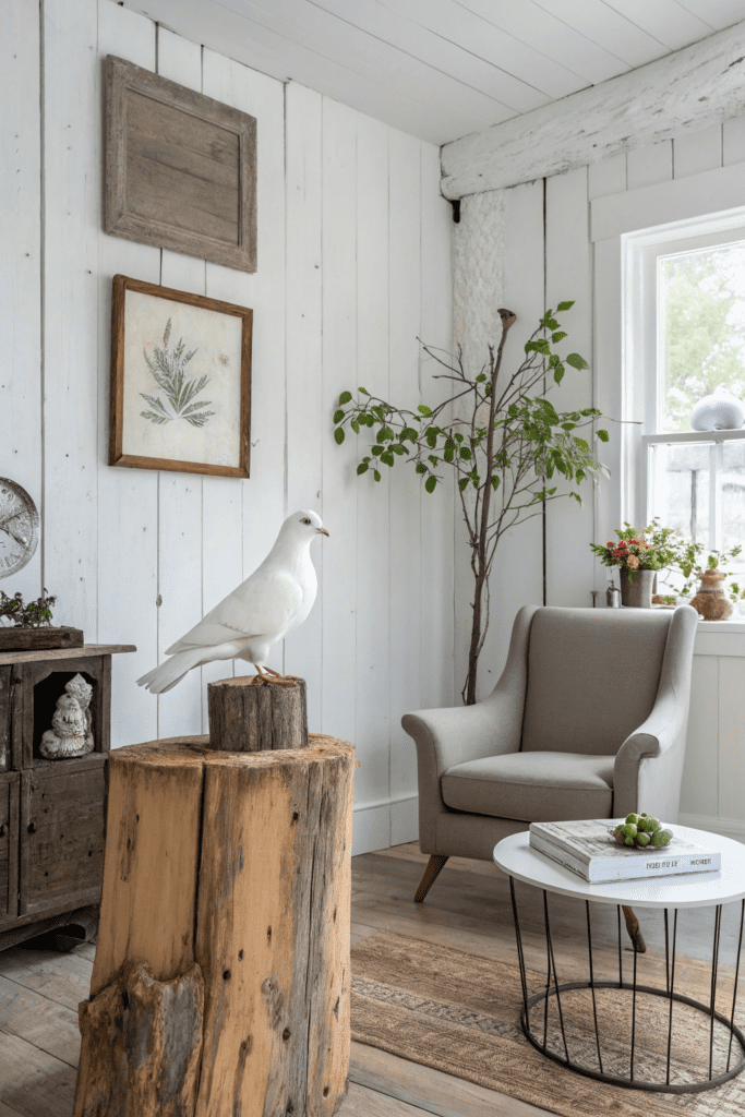 Benjamin Moore White Dove Ideas: 3. Vintage Meets Modern: White Dove on Reclaimed Wood