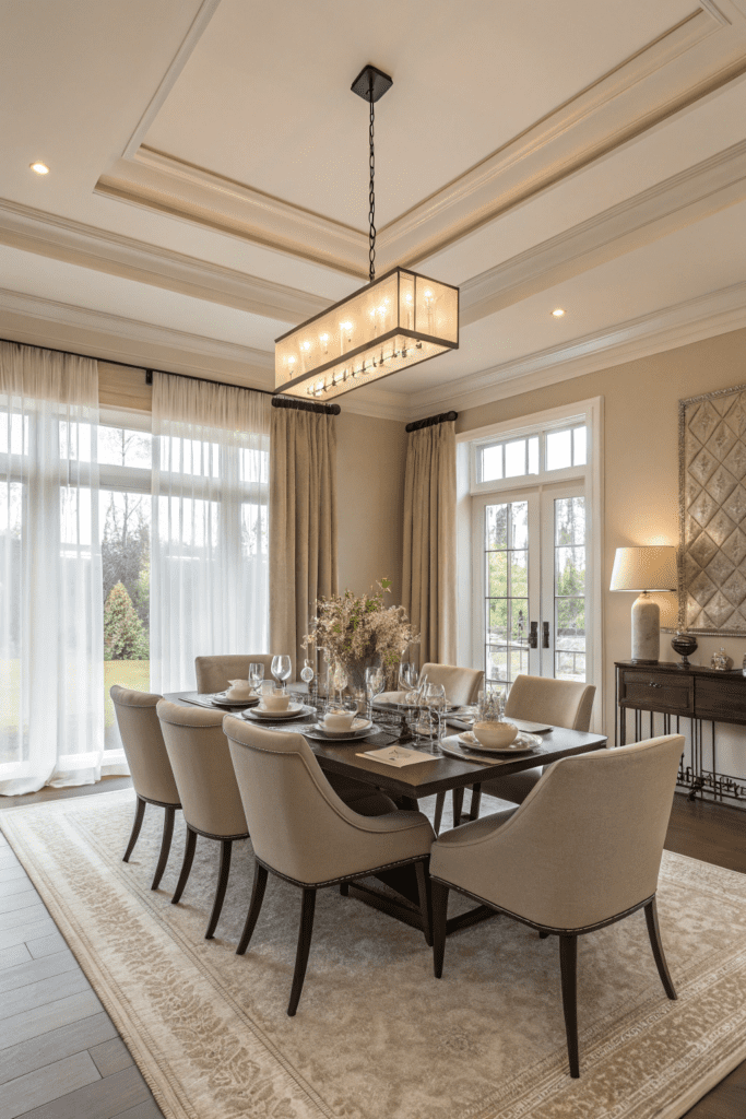 Sherwin Williams Accessible Beige Ideas: 8. Contemporary Dining Room Elegance