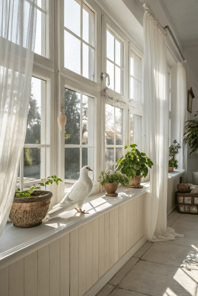 Benjamin Moore White Dove Ideas: 9. White Dove & Natural Light: A Dreamy Sunroom