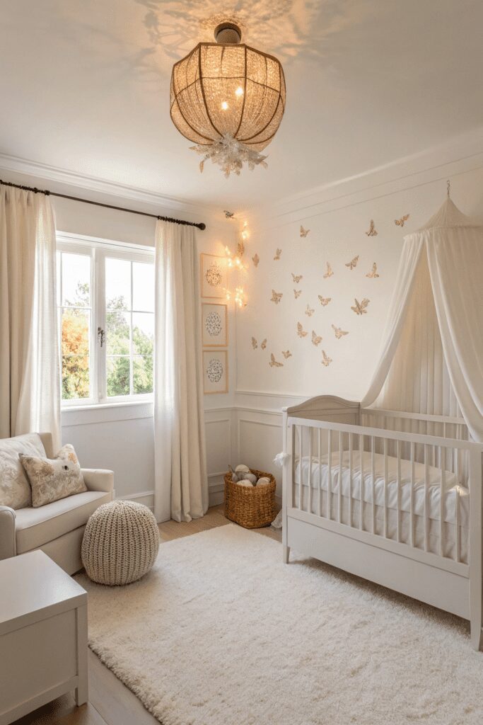 20+ Transform Your Space with Benjamin Moore White Dove Ideas! 13 Benjamin Moore White Dove Ideas: 13. A Dreamy Nursery with Soft & Warm White Dove