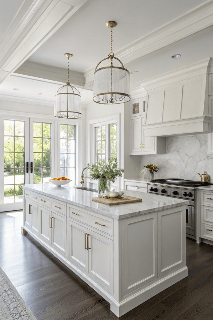 20+ Transform Your Space with Benjamin Moore White Dove Ideas! 20 Benjamin Moore White Dove Ideas: 20. Make a Statement with a White Dove Kitchen Island