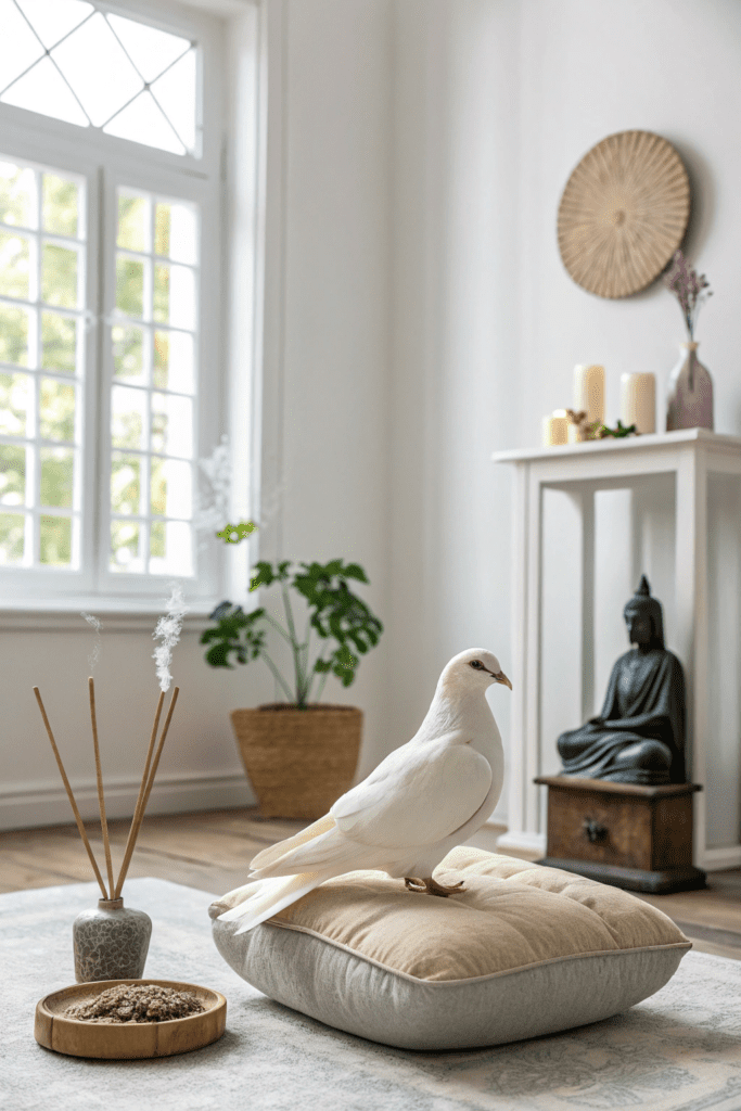 Benjamin Moore White Dove Ideas: 22. White Dove in a Serene Meditation Room