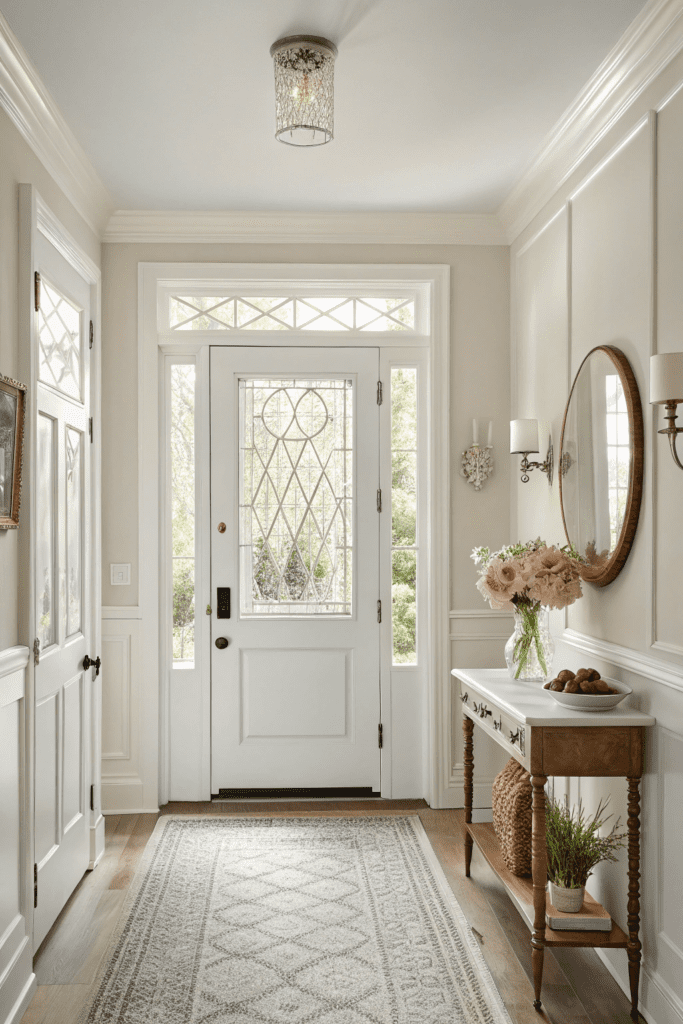 Benjamin Moore Chantilly Lace Ideas: 2. Brighten Your Entryway with a Fresh Look