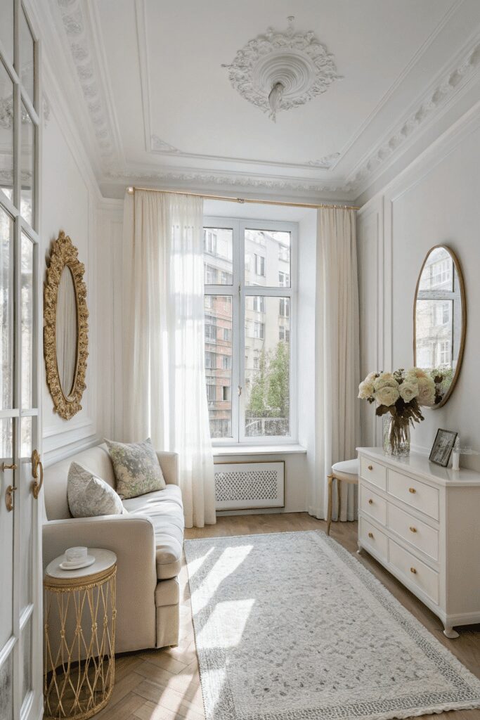 10+ Transform Your Space with Chantilly Lace Paint Ideas! 8 Benjamin Moore Chantilly Lace Ideas: 8. Maximize Light in a Small Apartment