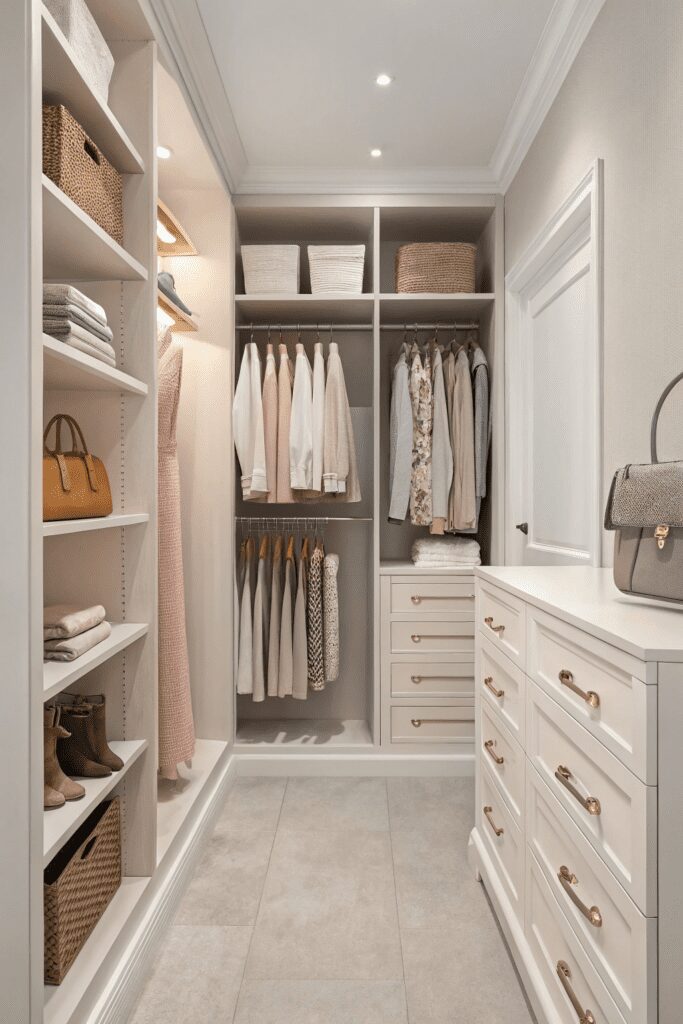10+ Transform Your Space with Chantilly Lace Paint Ideas! 9 Benjamin Moore Chantilly Lace Ideas: 9. Refresh Your Closet with a Minimalist Look