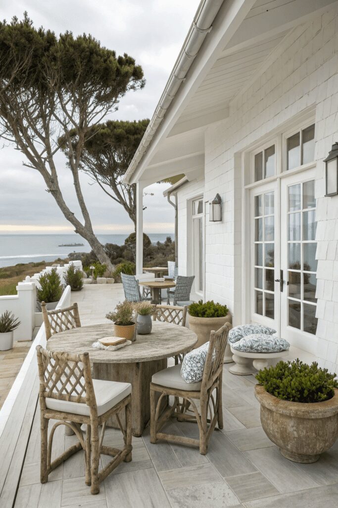10+ Transform Your Space with Chantilly Lace Paint Ideas! 12 Benjamin Moore Chantilly Lace Ideas: 12. Transform Your Outdoor Patio with a Fresh Coastal Look