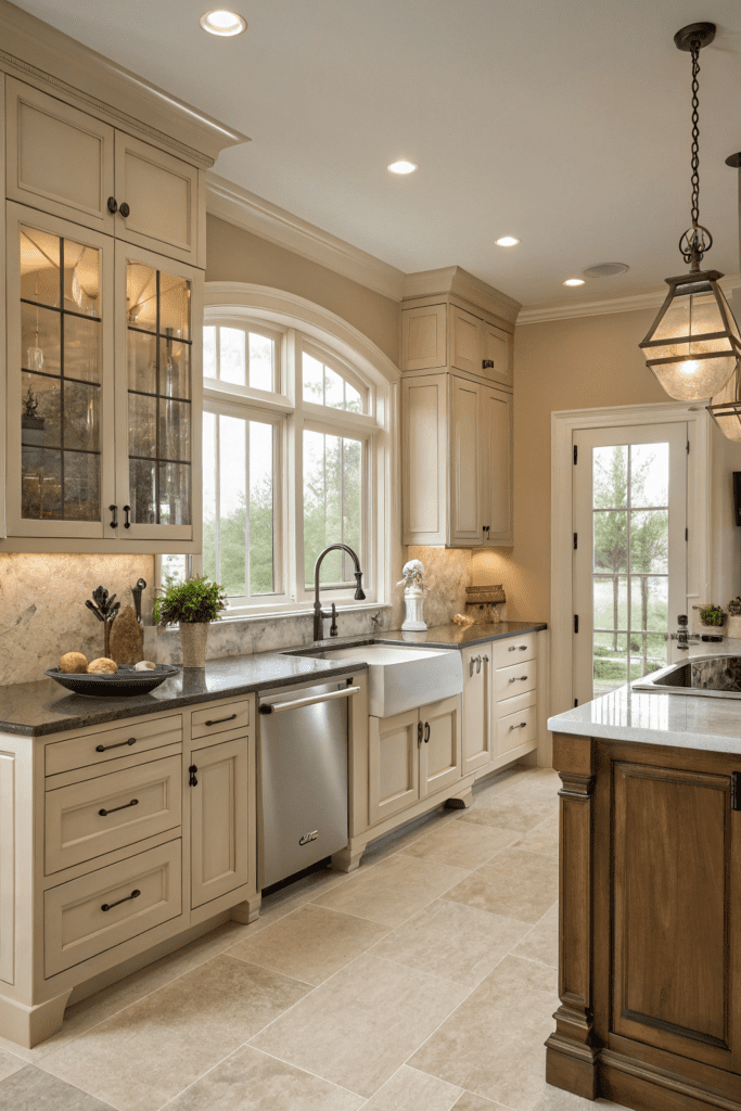 Sherwin Williams Accessible Beige Ideas: 12. Transitional Kitchen with Timeless Appeal