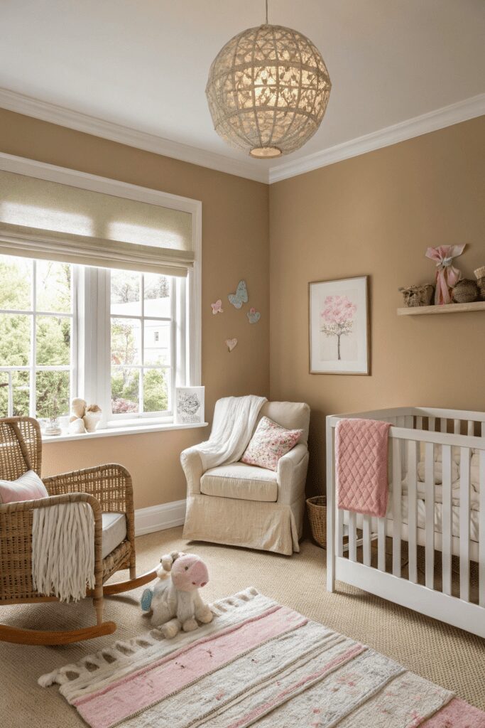 20+ Pale Oak by Benjamin Moore: Your New Paint Color Ideas! 8 Benjamin Moore Pale Oak Ideas: 8. Use Pale Oak in a Nursery for a Calming Space