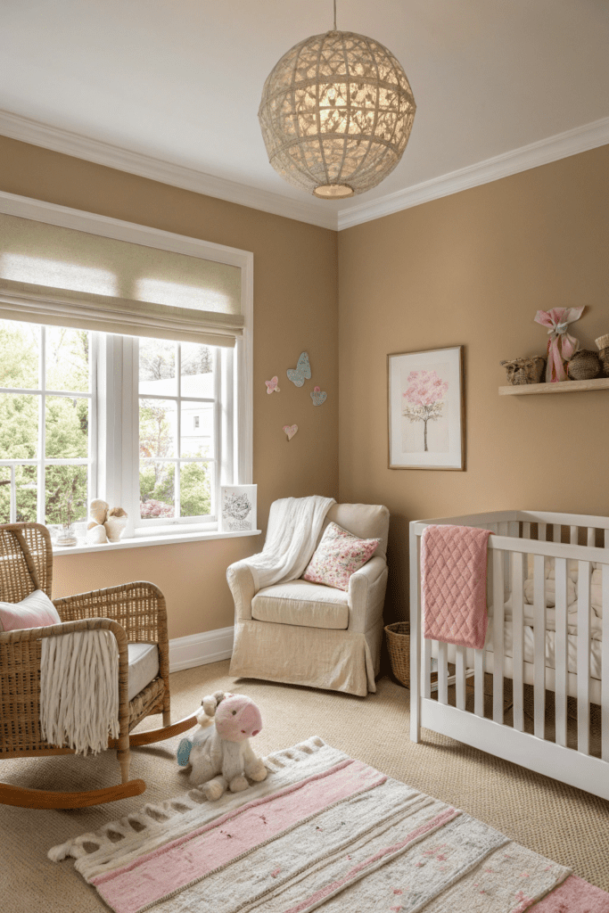 Benjamin Moore Pale Oak Ideas: 8. Use Pale Oak in a Nursery for a Calming Space