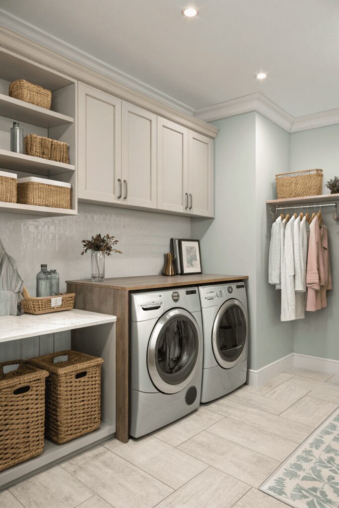 20+ Pale Oak by Benjamin Moore: Your New Paint Color Ideas! 12 Benjamin Moore Pale Oak Ideas: 12. Refresh Your Laundry Room for a Light, Clean Look