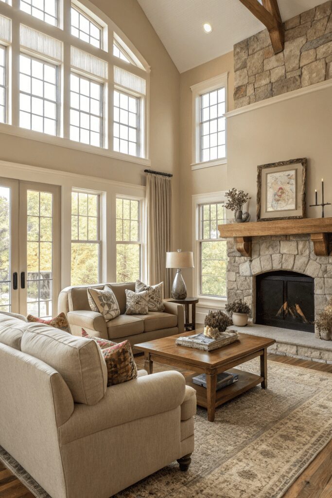 20+ Pale Oak by Benjamin Moore: Your New Paint Color Ideas! 11 Benjamin Moore Pale Oak Ideas: 11. Create a Warm and Inviting Living Room