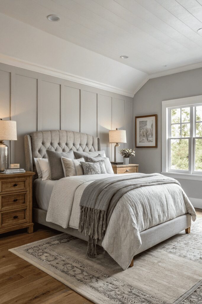 15+ Stunning Agreeable Gray Ideas You Need to See! 2 Sherwin Williams Agreeable Gray Ideas: 2. Cozy Neutral Bedroom Sanctuary