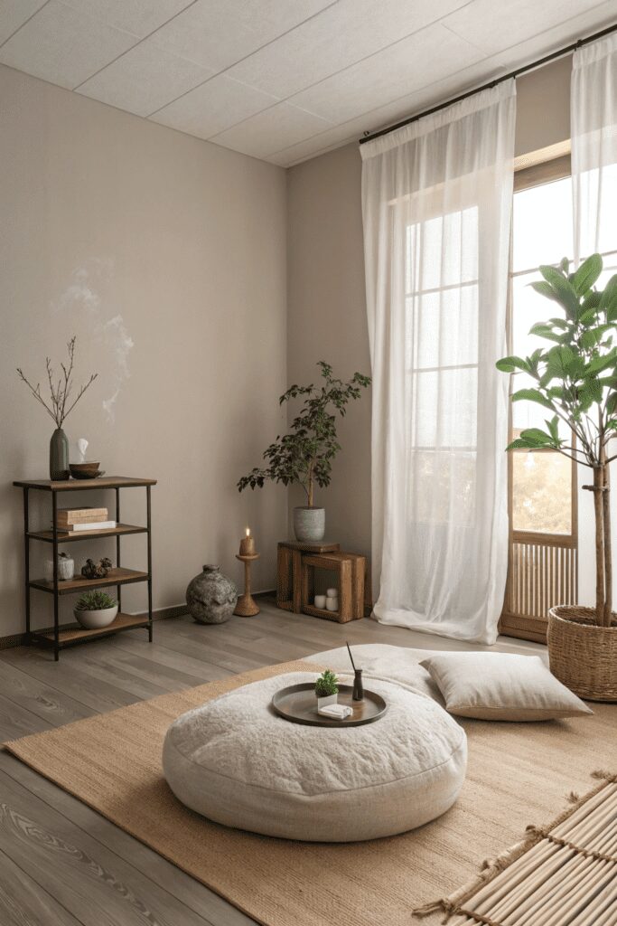 20+ Pale Oak by Benjamin Moore: Your New Paint Color Ideas! 19 Benjamin Moore Pale Oak Ideas: 19. Create a Serene Meditation Room