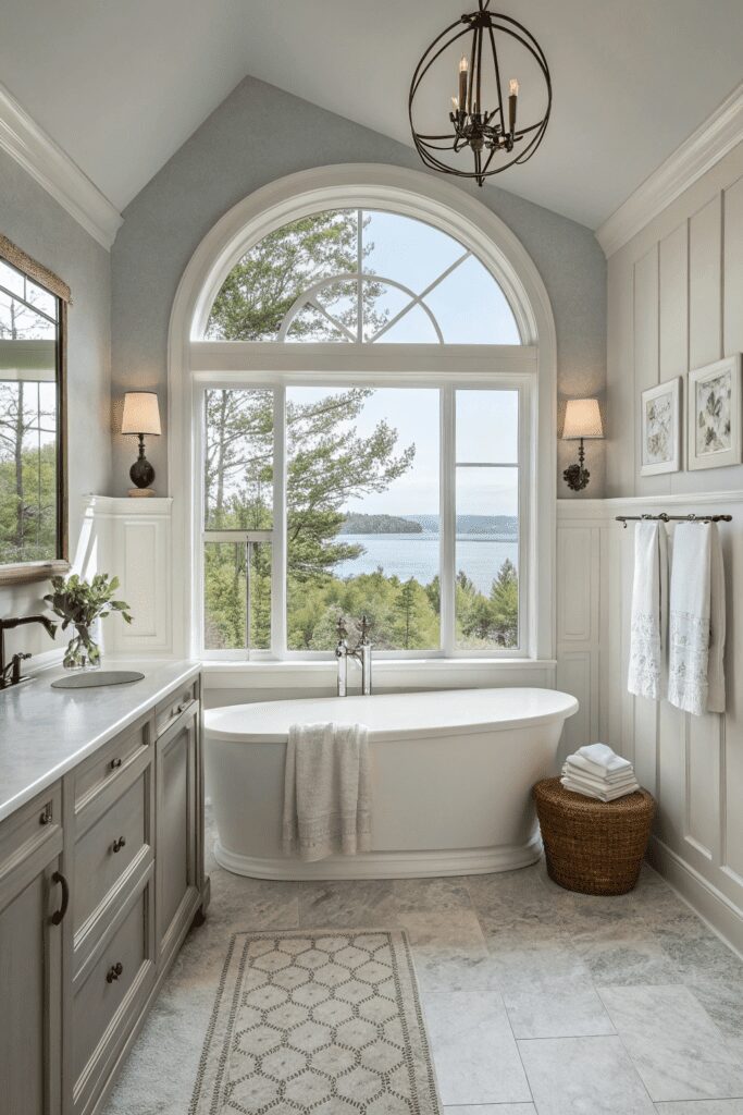 15+ Stunning Agreeable Gray Ideas You Need to See! 5 Sherwin Williams Agreeable Gray Ideas: 5. Tranquil Bathroom Retreat