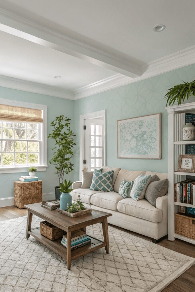 10+ Benjamin Moore Sea Salt Ideas The Secret to Calm Rooms! 2 Benjamin Moore Sea Salt Ideas: 2. Sea Salt as an Accent Wall