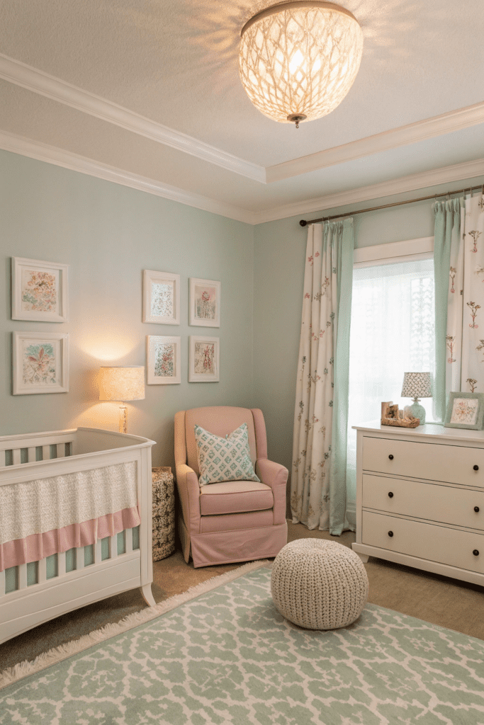 Sherwin Williams Agreeable Gray Ideas: 9. Soft and Elegant Nursery Walls