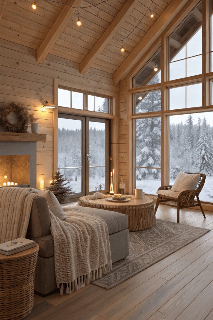15+ Upgrade Your Space with Benjamin Moore Pashmina Ideas! 7 Benjamin Moore Pashmina Ideas: 7. Pashmina and Natural Wood for a Scandinavian Retreat