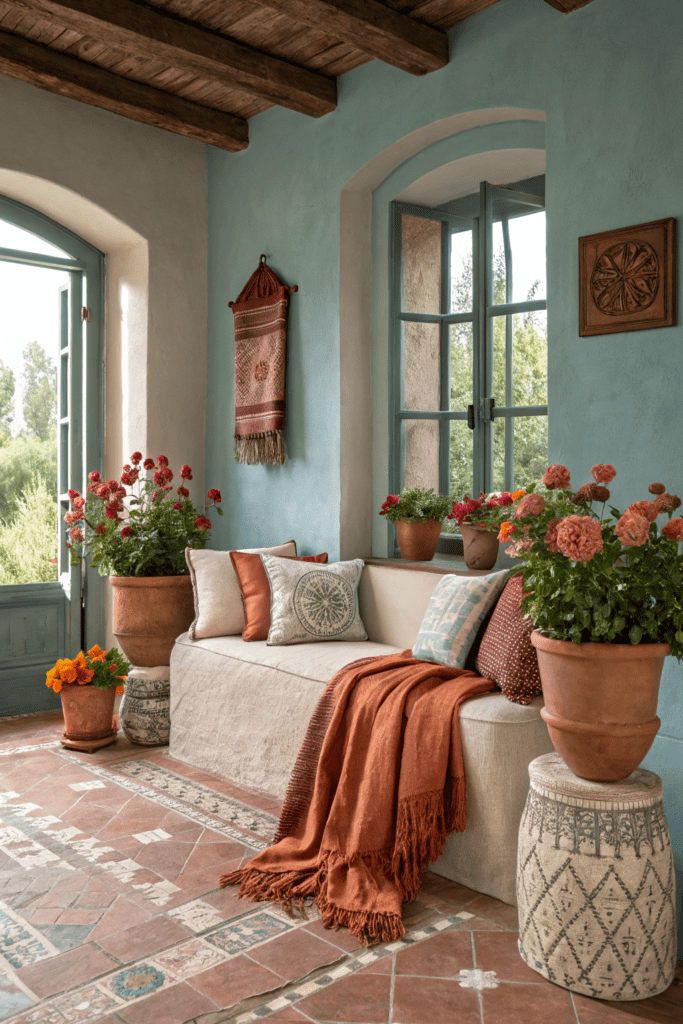 Benjamin Moore Pashmina Ideas; 16. Pashmina and Terracotta for a Mediterranean-Inspired Escape