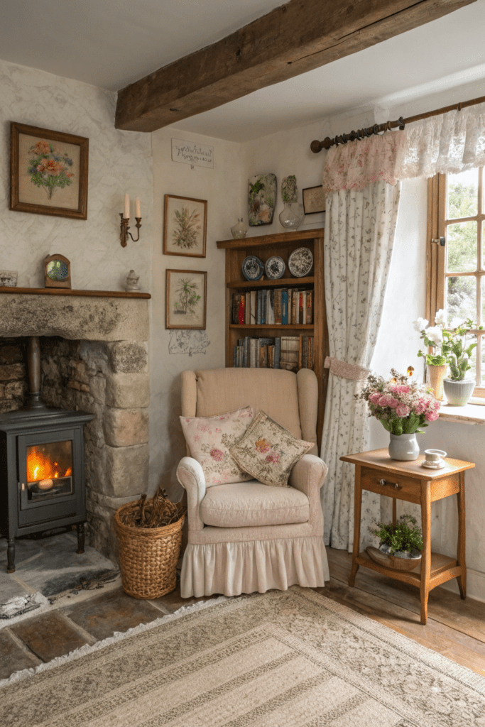 Cottage Core Living Rooms Ideas: 8. The Antique Heirloom Sanctuary