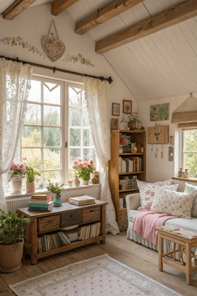 Cottage Core Living Rooms Ideas: 9. The Countryside Artisan’s Loft