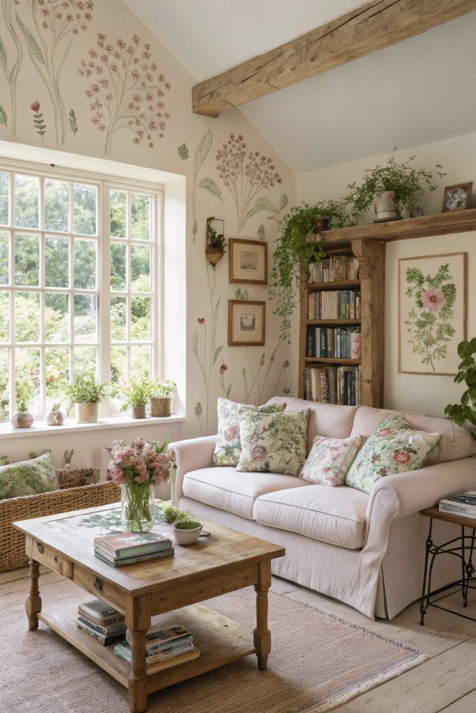 10+ Dreamy Cottage Core Living Room Ideas to Try Now! 12 Cottage Core Living Rooms Ideas: 12. The Secret Garden Lounge