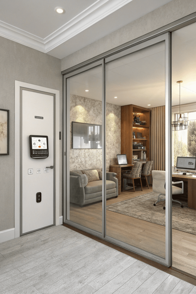 Cased Openings Between Rooms Ideas: 8. Smart Glass Sliding Panels for Privacy on Demand