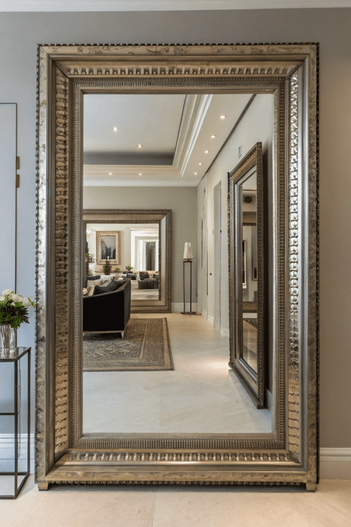 Cased Openings Between Rooms Ideas: 15. Mirrored Portal Frame for an Expansive Illusion