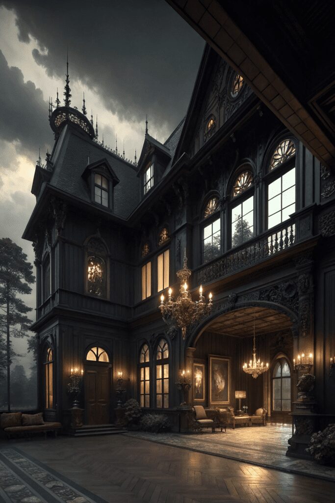 20+ Stunning Black Room Ideas You Need to Try Now! 3 Black Rooms Ideas: 3. Gothic Victorian Black Haven