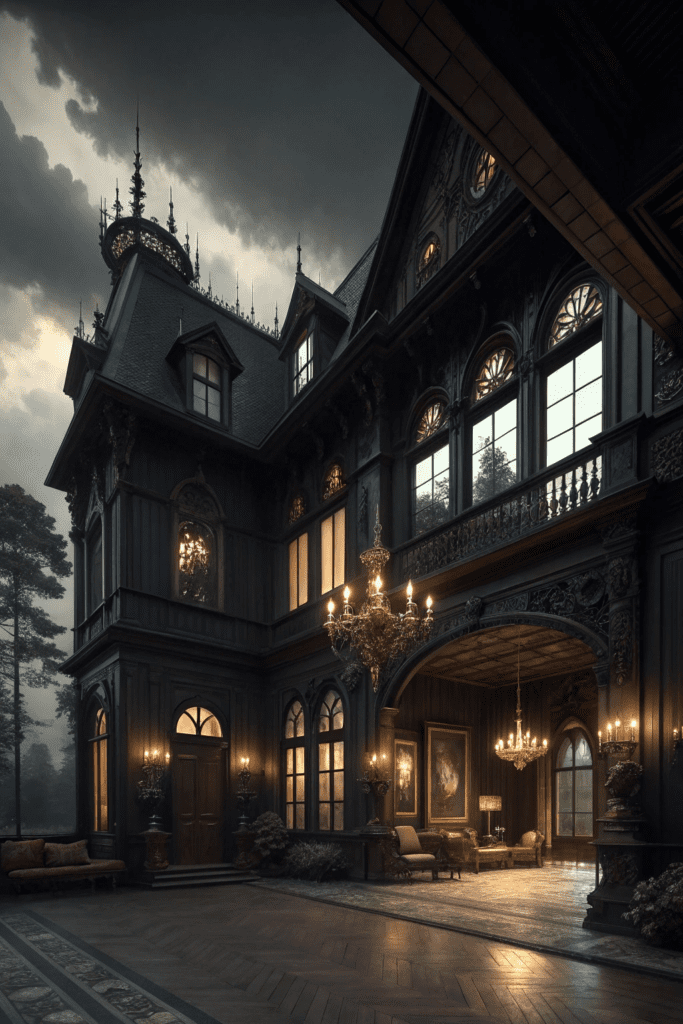 Black Rooms Ideas: 3. Gothic Victorian Black Haven