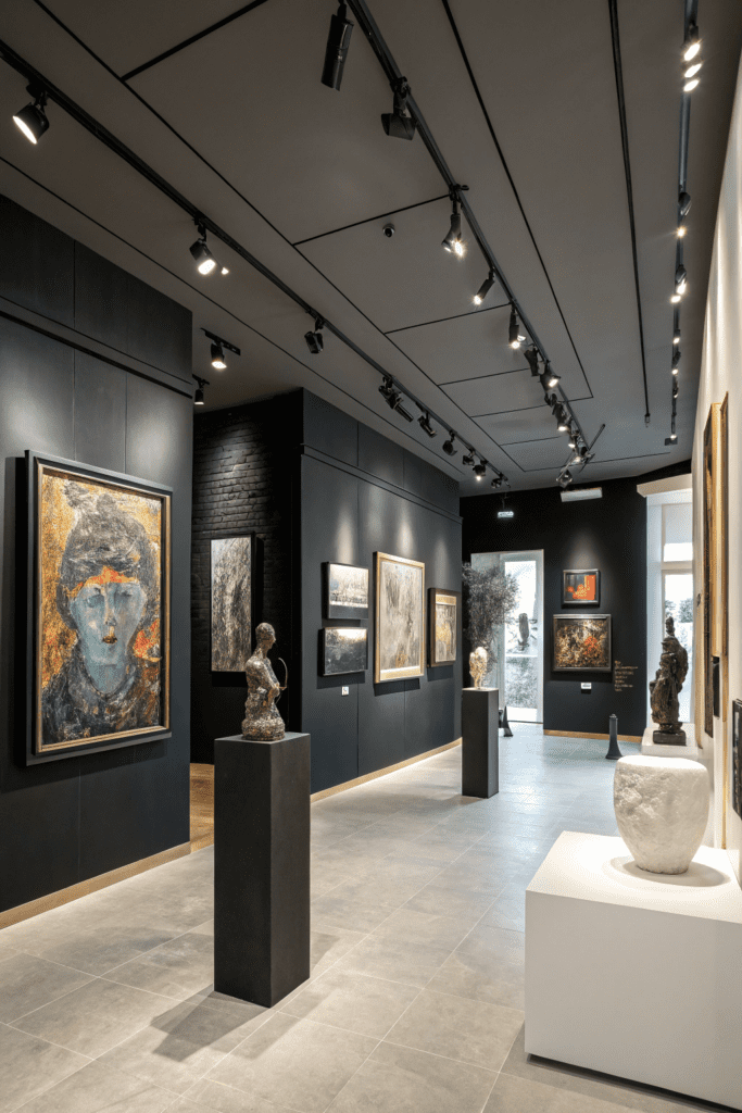 Black Rooms Ideas: 7. The Obsidian Art Gallery