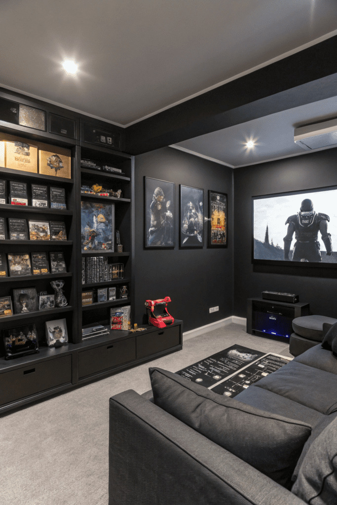 Black Rooms Ideas: 8. Shadow Box Gaming Dena