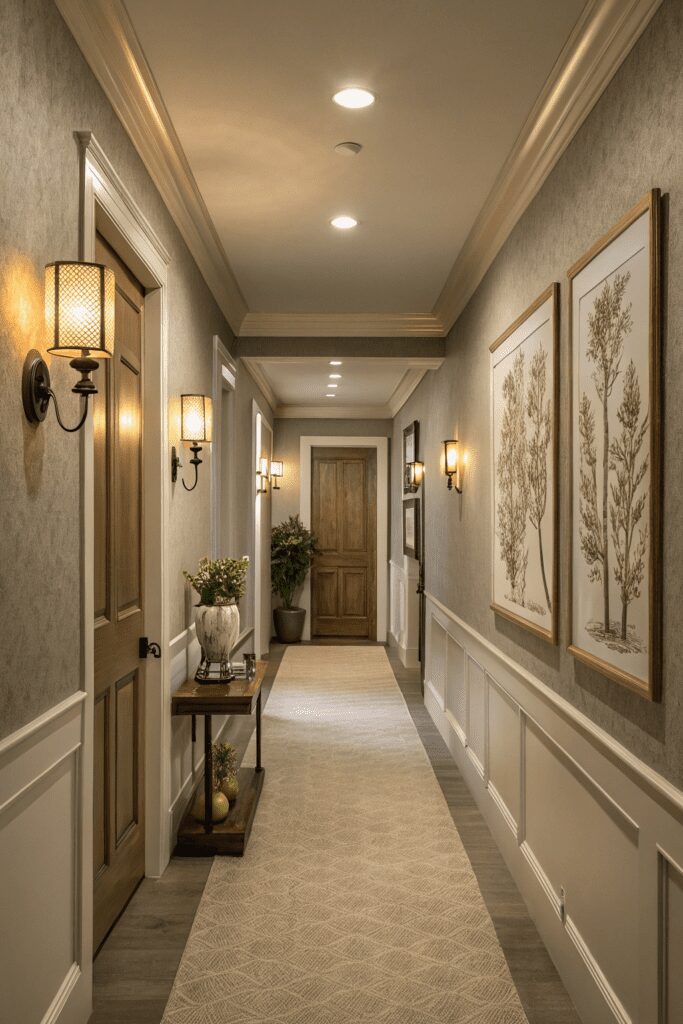 15+ Stunning Agreeable Gray Ideas You Need to See! 15 Sherwin Williams Agreeable Gray Ideas: 15. Warm and Inviting Hallway Walls