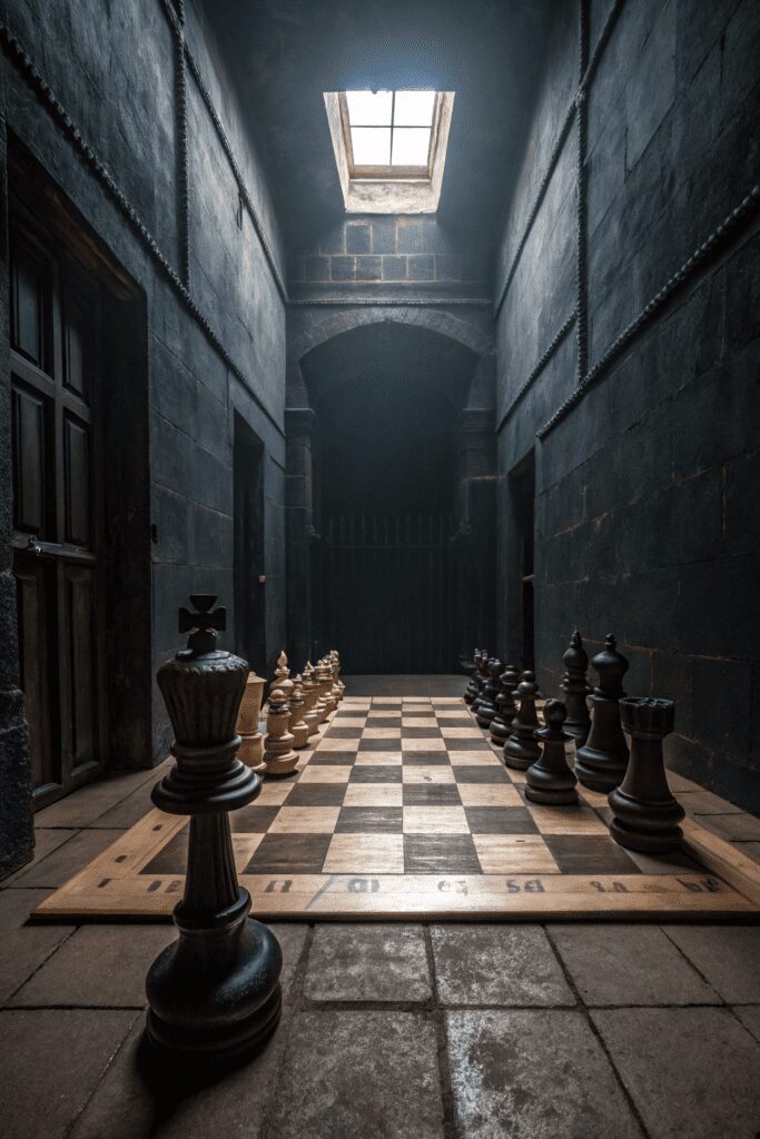 20+ Stunning Black Room Ideas You Need to Try Now! 21 Black Rooms Ideas: 21. The Phantom Chess Chamber