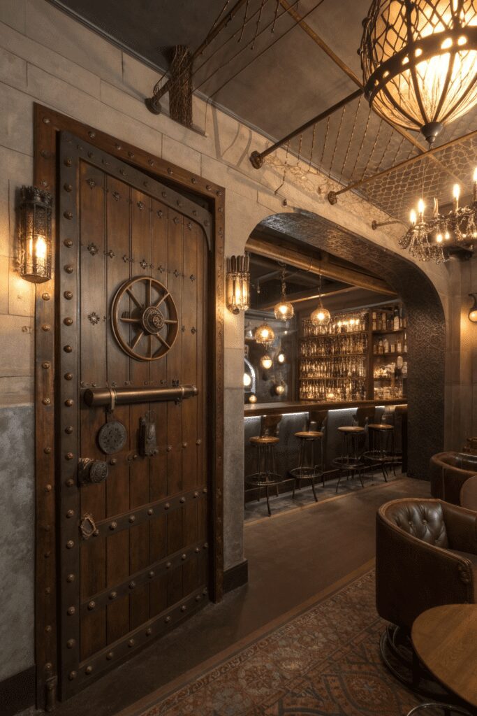 10+ Transform Your Space with These Home Bar Room Ideas! 1 Home Bar Rooms Ideas:1. The Speakeasy Vault Bar
