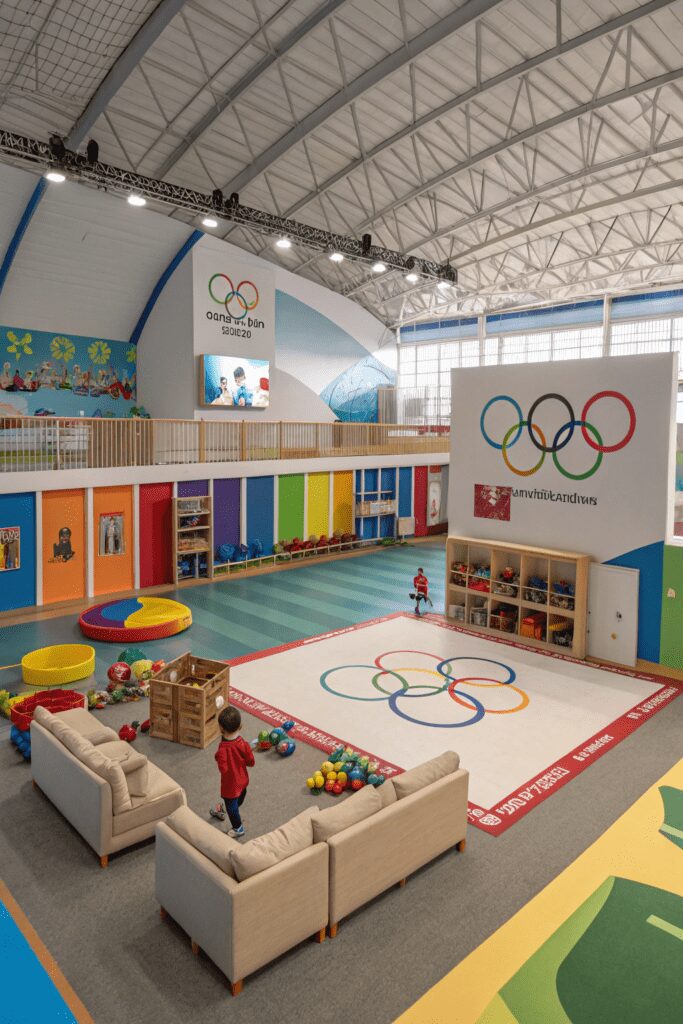10+ Create the Perfect Daycare Room Ideas - Explore More! 7 Daycare Rooms Ideas: 7. Mini Olympic Games Arena