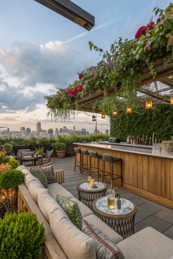 Home Bar Rooms Ideas:4. The Rooftop Garden Bar