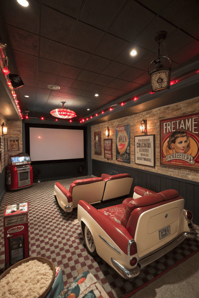 Home Theater Rooms Ideas: 9. Retro Drive-In Theater Room