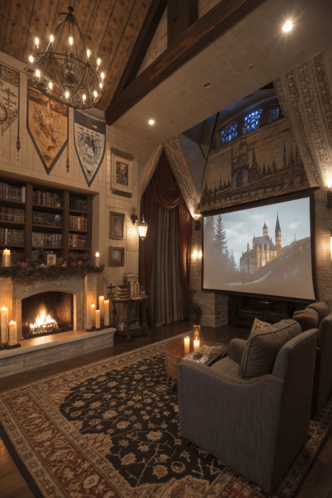 Home Theater Rooms Ideas: 10. Harry Potter-Inspired Wizarding Theater