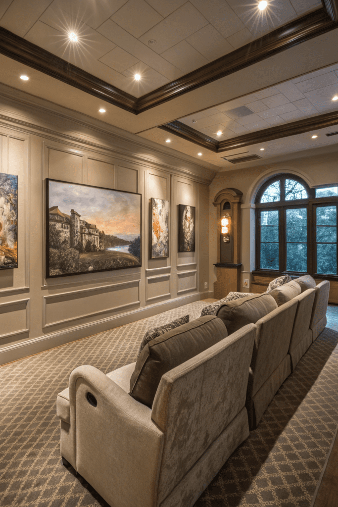 Home Theater Rooms Ideas: 11. Art Gallery-Themed Theater