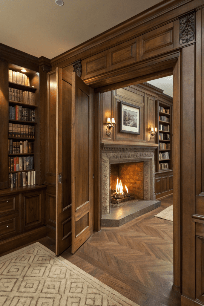 Hidden Rooms Ideas: 4. Rotating Fireplace Passage