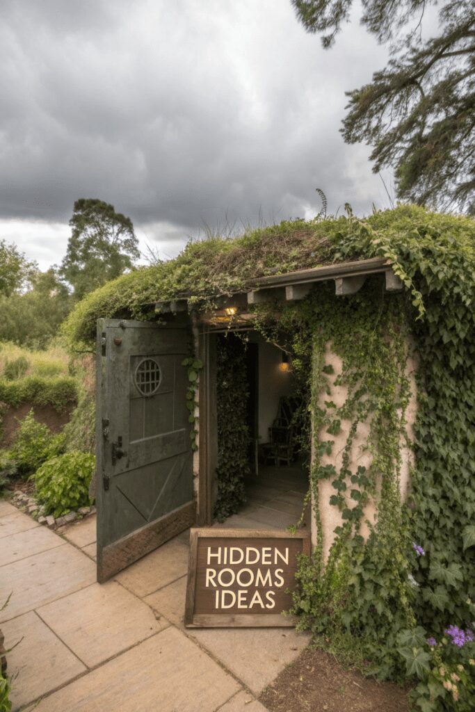 15+ Genius Hidden Room Ideas You Never Knew Existed! 8 Hidden Rooms Ideas: 8. Camouflaged Outdoor Patio Entry