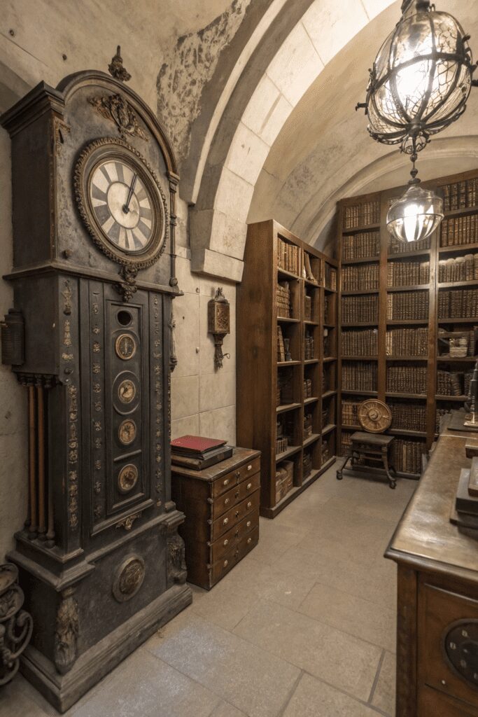 15+ Genius Hidden Room Ideas You Never Knew Existed! 9 Hidden Rooms Ideas: 9. Vintage Clock Vault Room